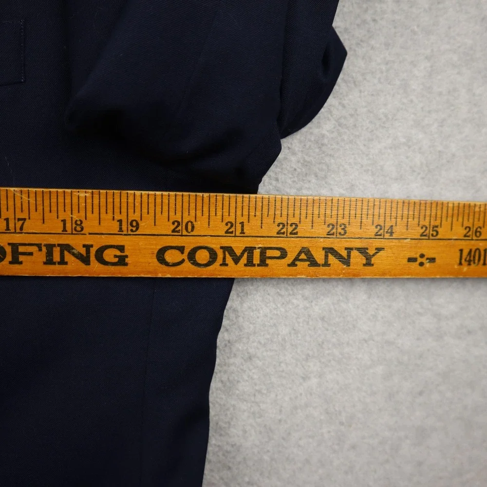 Tommy Hilfiger Wool Blazer Mens 42R Navy Blue Two Button Stretch Sport Coat